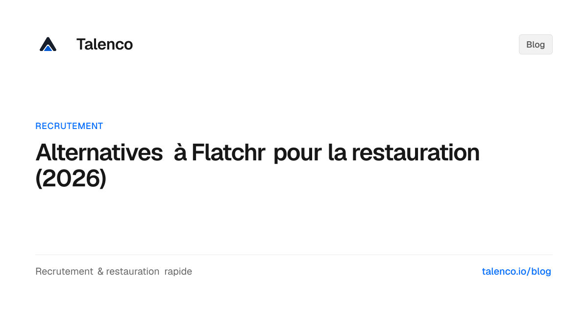 Alternatives à Flatchr pour la restauration (2026)